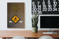 Holzschild Spruch 20x30cm Parken Rolli parking only