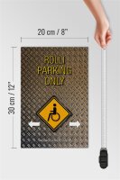 Holzschild Spruch 20x30cm Parken Rolli parking only