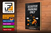 Holzschild Spruch 20x30cm Scooter parking only all others