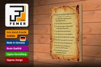 Holzschild Spruch 20x30cm 10 Gebote für Schwiegermütter