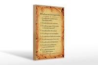 Holzschild Spruch 20x30cm 10 Gebote für Schwiegerväter