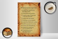 Holzschild Spruch 20x30cm 10 Gebote für Schwiegerväter