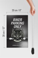Holzschild Spruch 20x30cm Biker parking only all others
