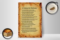 Holzschild Spruch 20x30cm 10 Gebote für Ehefrauen