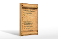 Holzschild Spruch 20x30cm 10 Gebote für Ehemänner sage ja