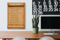 Holzschild Spruch 20x30cm 10 Gebote für Ehemänner sage ja