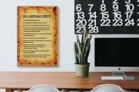 Holzschild Spruch 20x30cm die 10 Wirtshaus Gebote