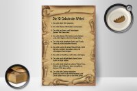 Holzschild Spruch 20x30cm die 10 Gebote des Wirtes