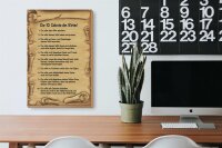 Holzschild Spruch 20x30cm die 10 Gebote des Wirtes