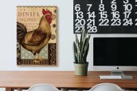 Holzschild Spruch 20x30cm Nostalgie Huhn Vintage Antik