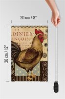 Holzschild Spruch 20x30cm Nostalgie Huhn Vintage Antik