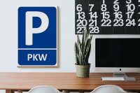 Holzschild Parken 20x30cm PKW Parkplatz Wanddeko