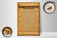 Holzschild Spruch 20x30cm Desiderata Gedicht Englisch
