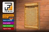 Holzschild Spruch 20x30cm Desiderata Gedicht Englisch