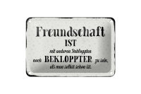 Blechschild Spruch 18x12cm Freundschaft ist mit anderen