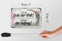 Blechschild Spruch 18x12cm es ist das Ende der Welt sagte