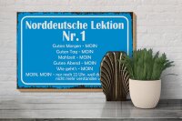 Holzschild Spruch 30x20cm Norddeutsche Lektion Nr. 1 MOIN