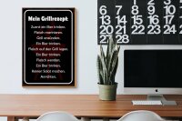 Holzschild Spruch 20x30cm Mein Grillrezept zuerst ein Bier