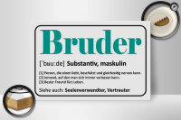 Holzschild Spruch 30x20cm Bruder Person die einen liebt