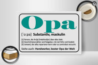 Holzschild Spruch 30x20cm Opa Handwerker bester Opa Welt