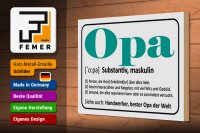 Holzschild Spruch 30x20cm Opa Handwerker bester Opa Welt