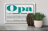 Holzschild Spruch 30x20cm Opa Handwerker bester Opa Welt