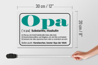 Holzschild Spruch 30x20cm Opa Handwerker bester Opa Welt