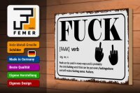 Holzschild Spruch 30x20cm FUCK Verb can be used in many