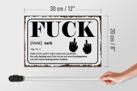 Holzschild Spruch 30x20cm FUCK Verb can be used in many