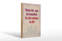 Holzschild Spruch 20x30cm Nimm dir was du brauchst Liebe