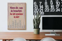 Holzschild Spruch 20x30cm Nimm dir was du brauchst Liebe