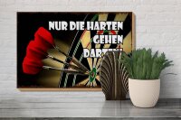 Holzschild Spruch 30x20cm nur die harten gehen darten