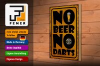 Holzschild Spruch 20x30cm No Beer No Darts