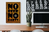 Holzschild Spruch 20x30cm No Beer No Darts