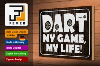 Holzschild Spruch 30x20cm DART my Game my life