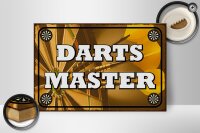 Holzschild Spruch 30x20cm Darts Master Schild deko