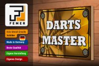 Holzschild Spruch 30x20cm Darts Master Schild deko