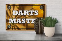 Holzschild Spruch 30x20cm Darts Master Schild deko