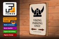 Holzschild Spruch 20x30cm Viking Parking only all others