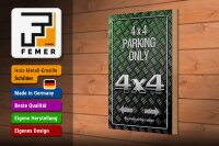 Holzschild Spruch 20x30cm 4x4 Parking only all others