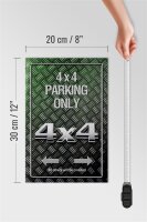 Holzschild Spruch 20x30cm 4x4 Parking only all others