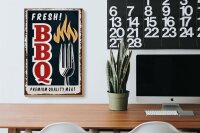 Holzschild Spruch 20x30cm fresh BBQ Grill Premium Quality