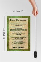 Holzschild Spruch 20x30cm Irish Philosophy there are only