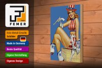 Holzschild Pin Up 20x30cm danger Cowgirl USA Pistole