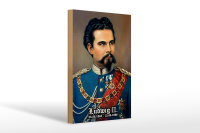Holzschild Portrait 20x30cm Nostalgie König Ludwig II