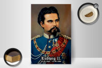 Holzschild Portrait 20x30cm Nostalgie König Ludwig II