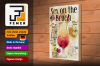 Holzschild Rezept 20x30cm Sex on the Beach Licor Vodka