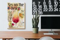 Holzschild Rezept 20x30cm Sex on the Beach Licor Vodka