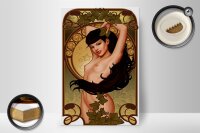 Holzschild Pin up 20x30cm sexy Frau Girl Efeu Piercing