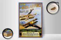 Holzschild Spruch 20x30cm Flugzeug Royal air force Age 18
